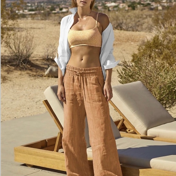 Athleta Pants - Athleta Cabo Linen Wide Leg Pant